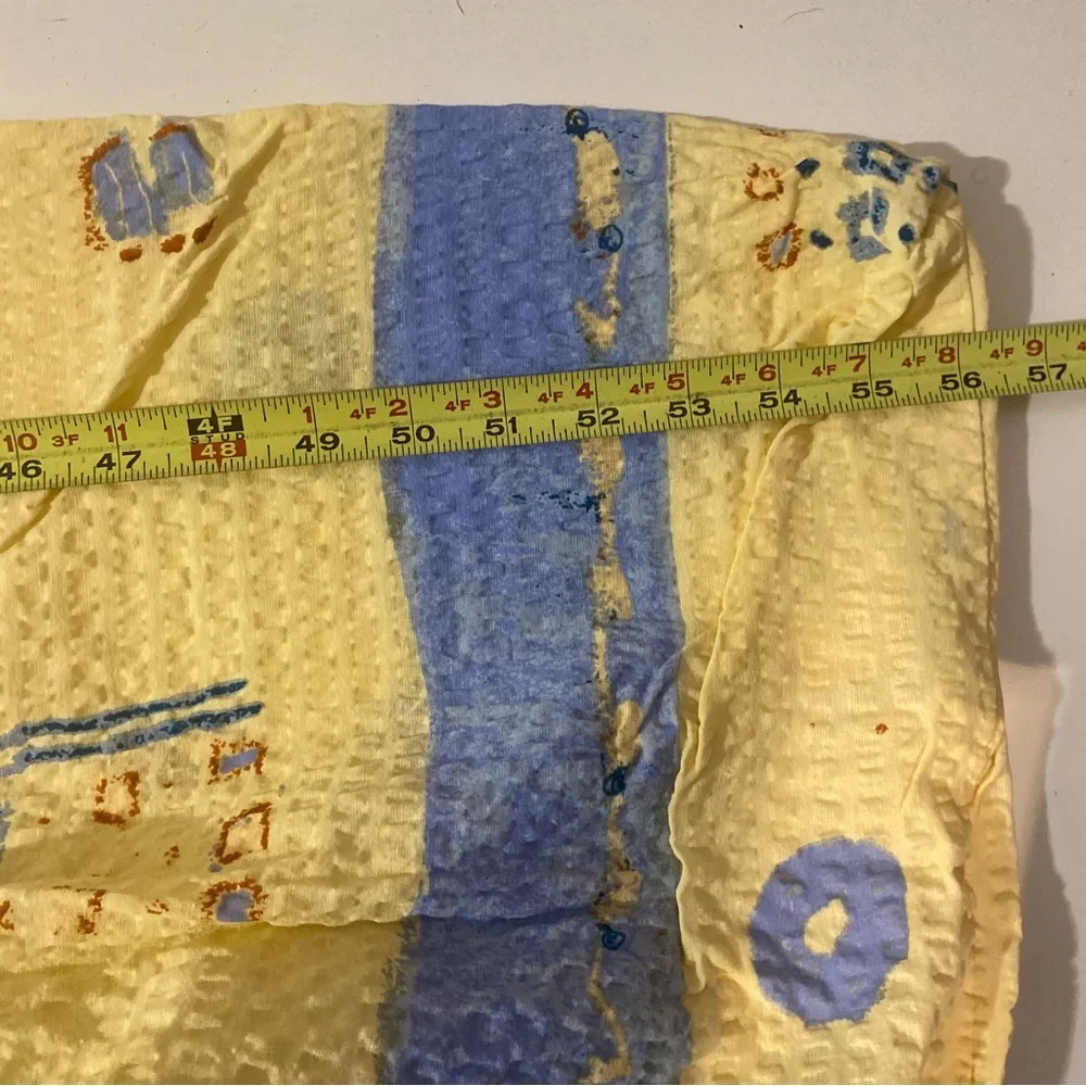 Vintage Yellow & Blue Duvet Cover & Set Of 2 Pillow Shams